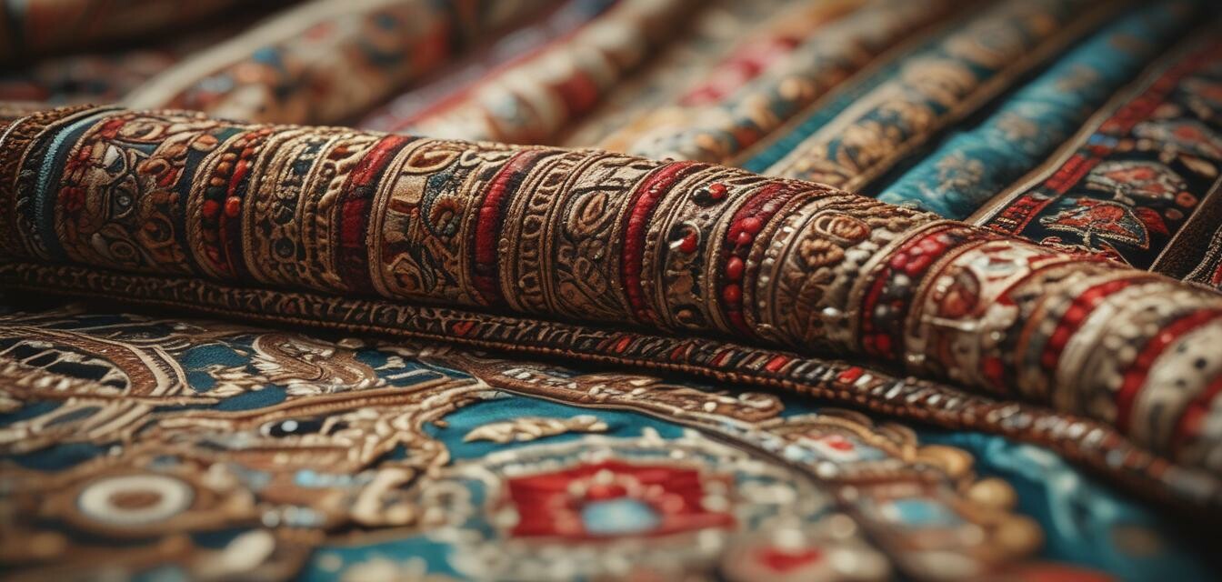 Indian Motifs on Middle Eastern Fabric