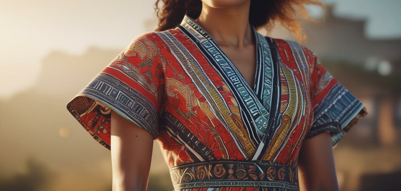Japanese-Inspired Print Dress