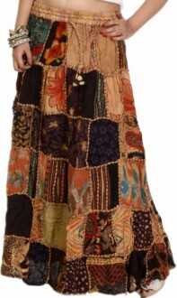 Exotic India Long Printed Dori Skirt