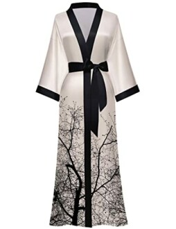 Women's Floral Long Kimono Robe