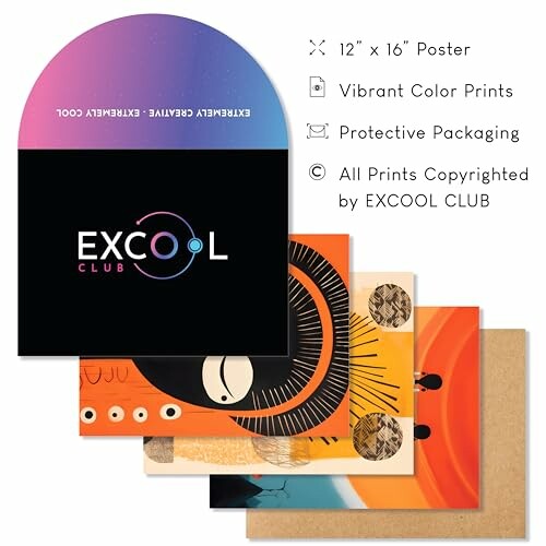 EXCOOL CLUB vibrant color prints and protective packaging